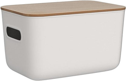Aufbewahrungsbox Bambus Deckel 2er Set Küche Schlafzimmer 6.5L