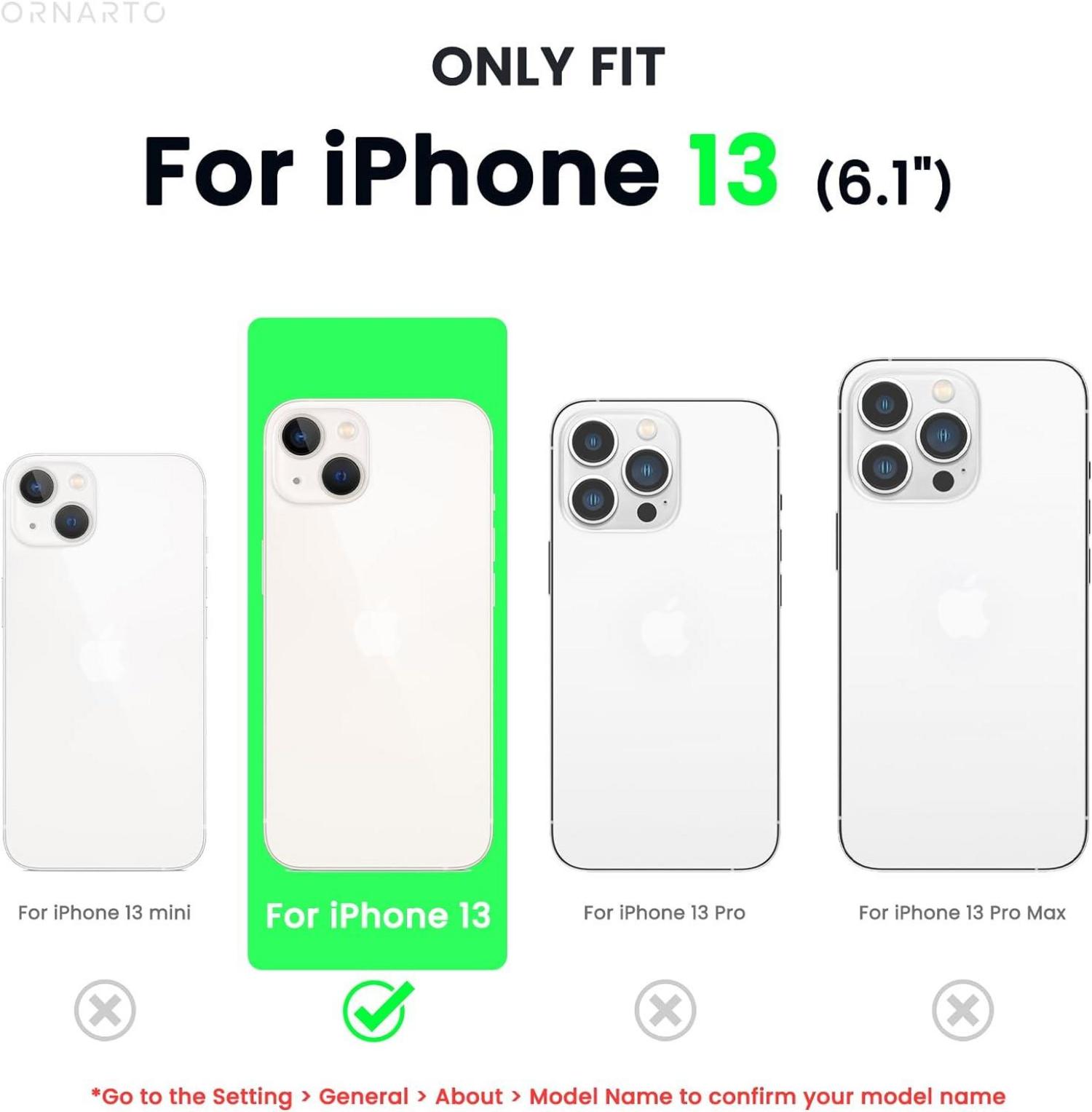 ORNARTO iPhone 13 6,1 Silikon Case Olivgrün Voller Schutz