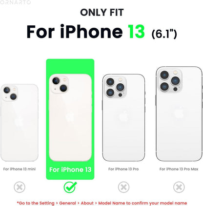 ORNARTO iPhone 13 6,1 Silikon Case Olivgrün Voller Schutz