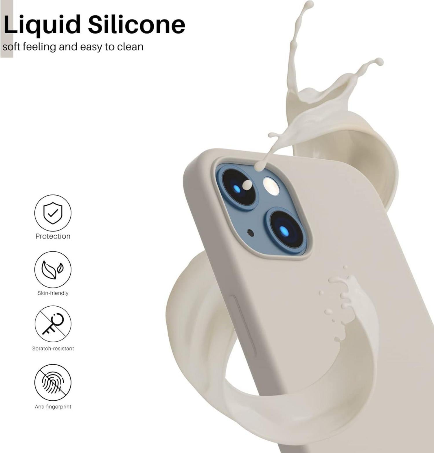 Silikon Case für iPhone 13 6,1 - Ultra Dünne Hülle Grau