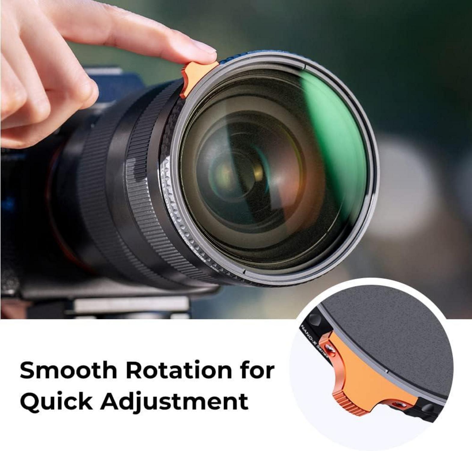 72mm Black-Mist ND2-ND32 Filter 2in1 multifunktionaler Promist 1/4 ND Variable Filter
