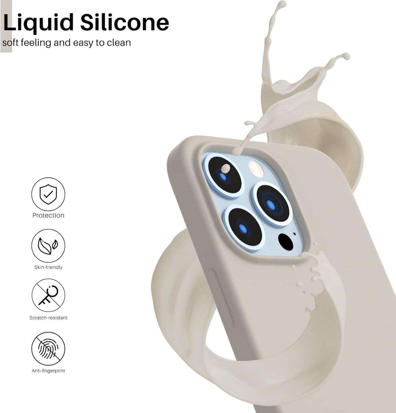Silikon Case für iPhone 13 Pro - Ultra Dünne Hülle Grau