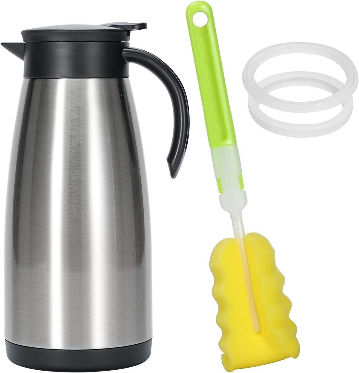 Isolierkanne Edelstahl Thermoskanne 1,5L Vakuum Kaffeekanne