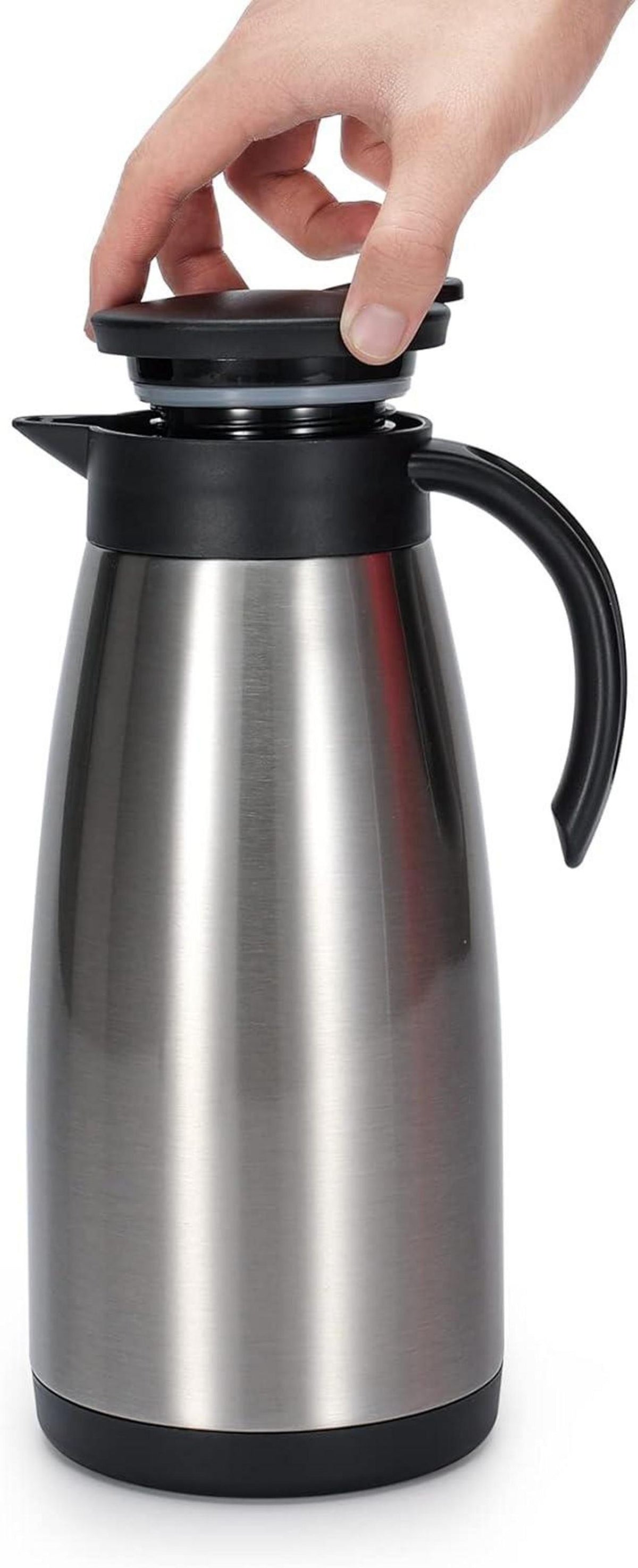 Edelstahl Thermoskanne 1,5L doppelwandig Vakuum Kaffeekanne Teekanne