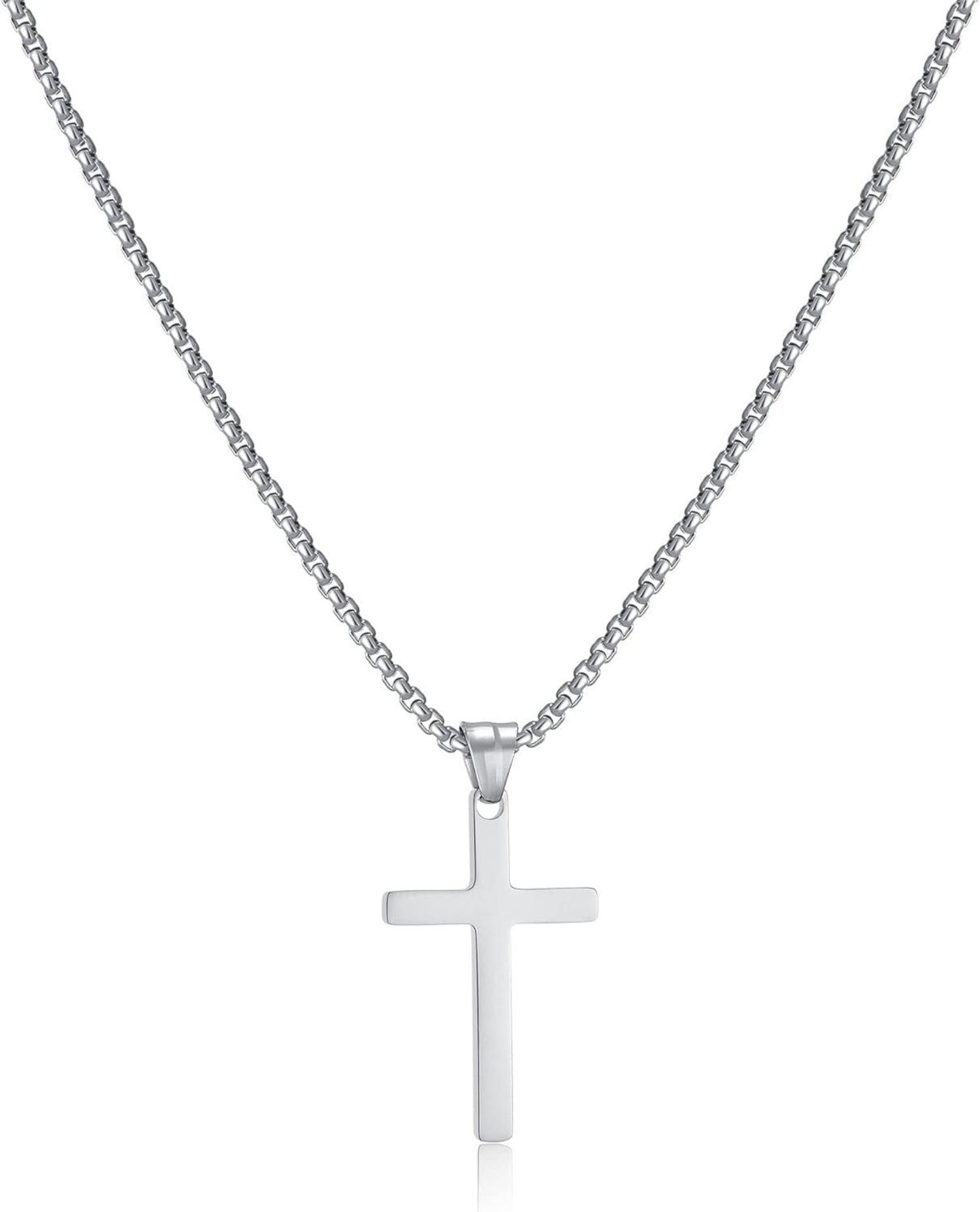 Kreuz Kette Herren Edelstahl Anhänger Schmuck Geschenke