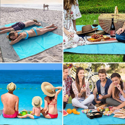 Wasserdichte Picknickdecke 210x200cm – Strandmatte für Camping & Outdoor