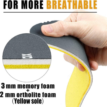 Knixmax Memory Schaum Einlegesohlen Herren Damen Sport Grau 5mm 40