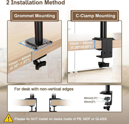 Monitor Halterung 3 Monitore 13-32 Zoll Schwenkbar Neigbar Height