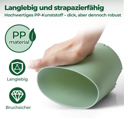 Kunststoff Blumentopf Selbstbewässerung 3er-Set 20cm Grün Garten Pflanzen