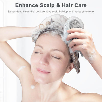 Silikon-Körperbürste 2-in-1 Haar Hautreinigung Peeling Massage
