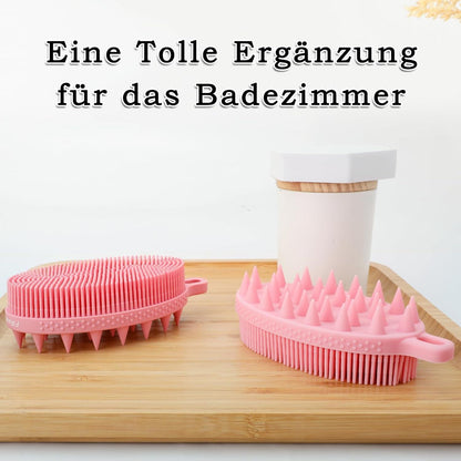2-in-1 Silikon-Körperbürste für Haut Haarreinigung Peeling