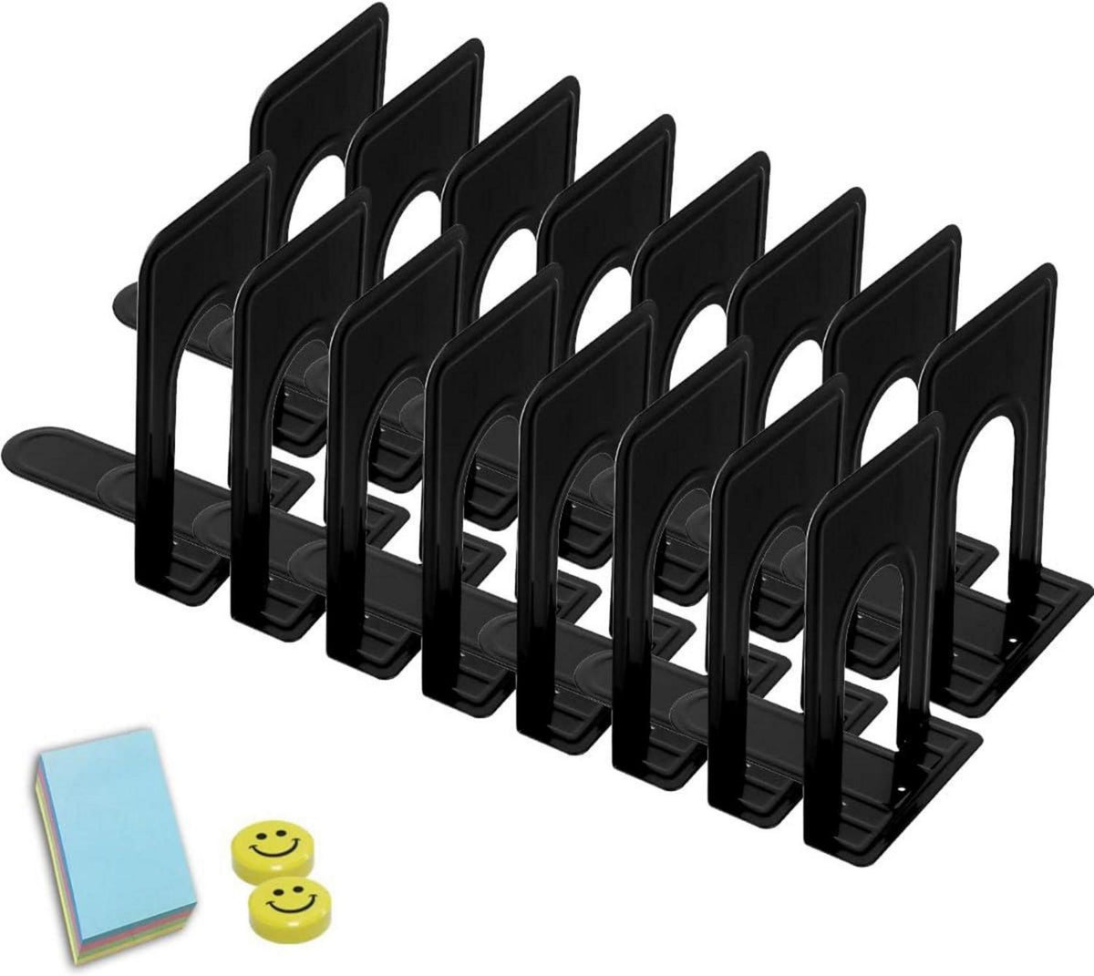 Qualsen Schwarze Metall Buchstützen 8 Paare 17x12x15 cm