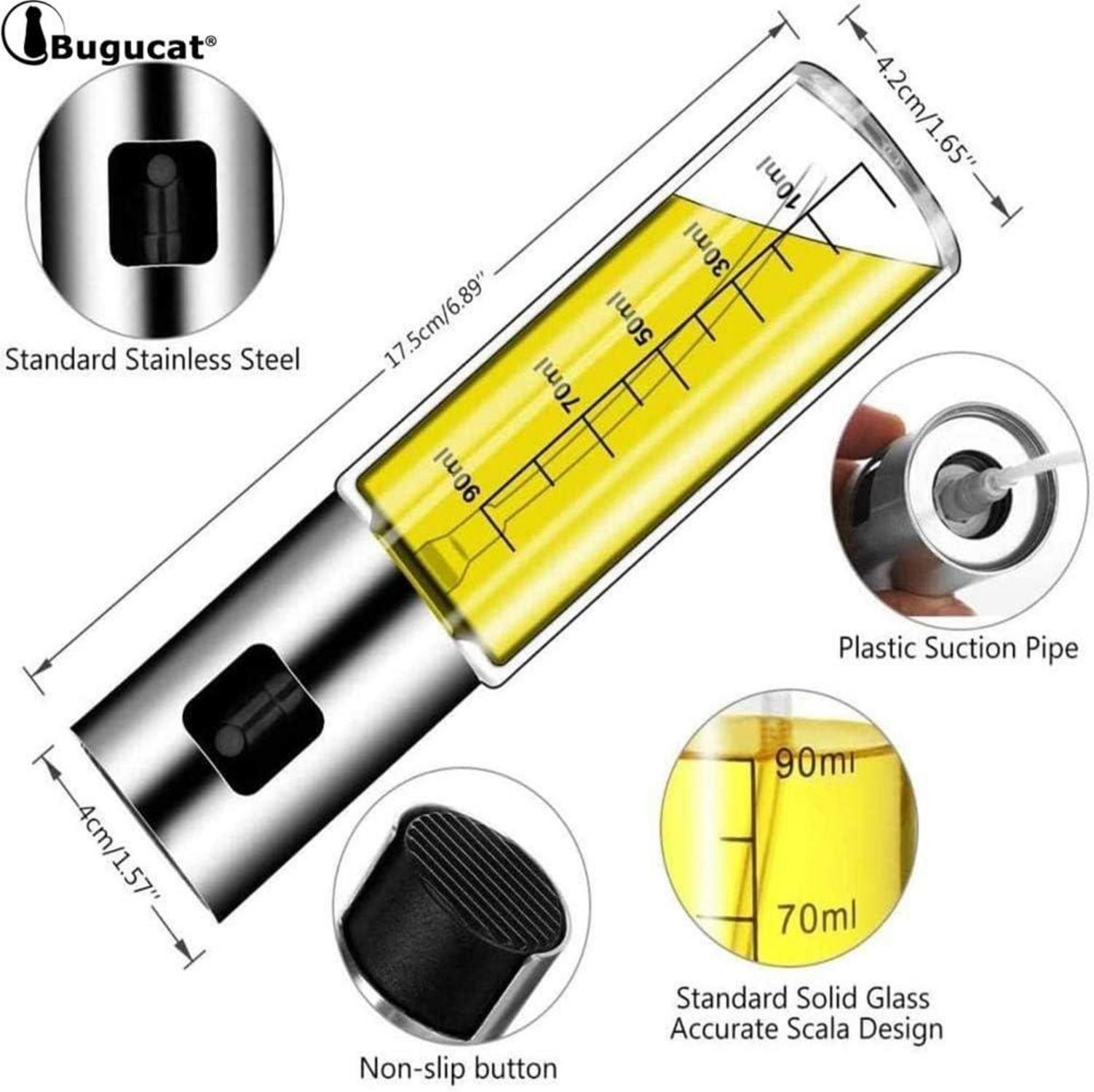 Bugucat Ölsprüher Flasche 100ML 3er Set für Grillen BBQ