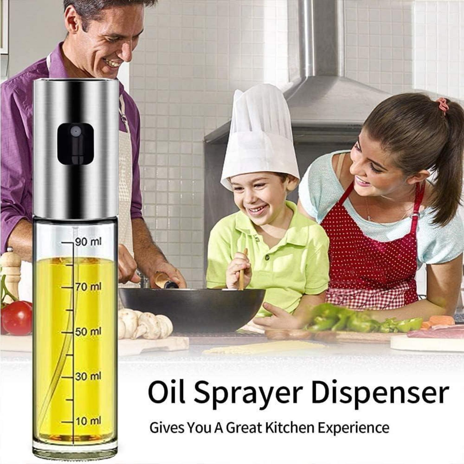 Ölsprüher Glasflasche 100ML 3er-Set Sprühflasche für Grillen BBQ