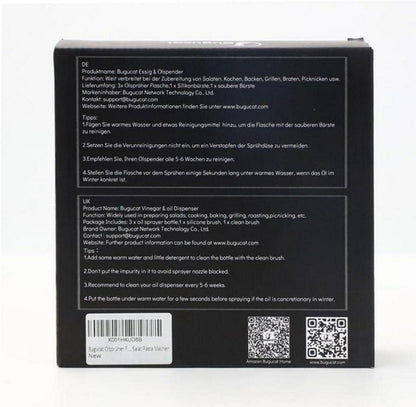 Bugucat Ölsprüher 100ML 3er-Pack Transparente Sprühflaschen