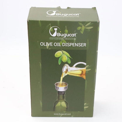 Bugucat Ölflasche 500ML - Glas Essigflasche mit Spender & Ausgießer