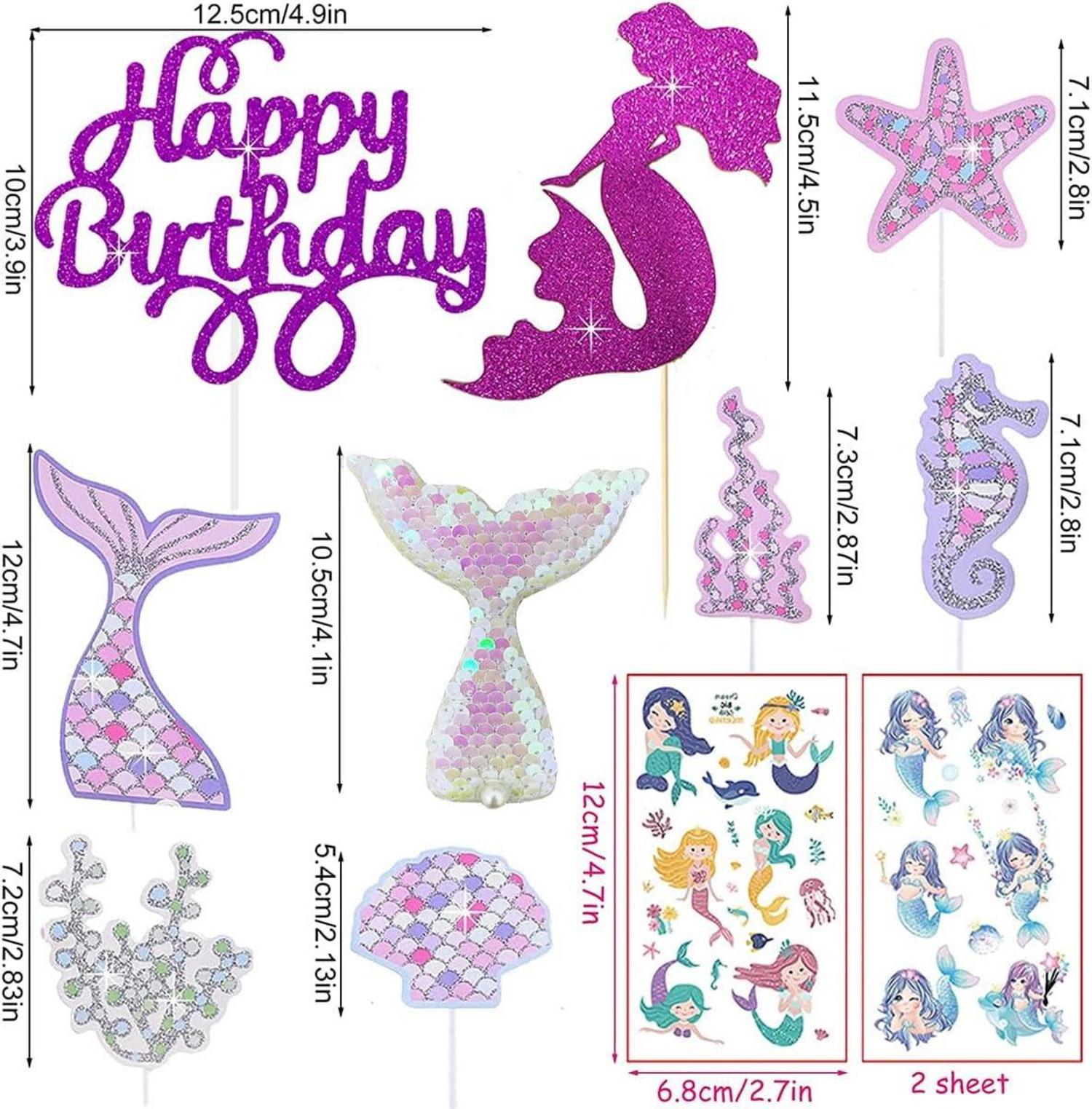 Meerjungfrau Tortendeko Geburtstag Mädchen, Ocean Theme