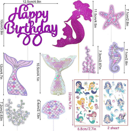 Meerjungfrau Tortendeko Geburtstag Mädchen, Ocean Theme