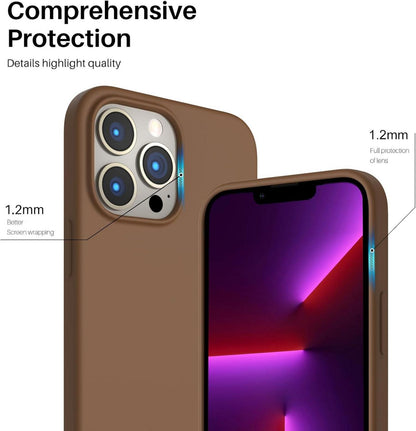 ORNARTO iPhone 13 Pro Max Silikon Case Schutzhülle 6,7 Zoll Braun