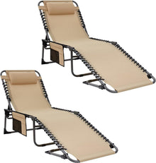 Campingliege Sonnenliege 5-Fach verstellbar bis 120 kg belastbar für