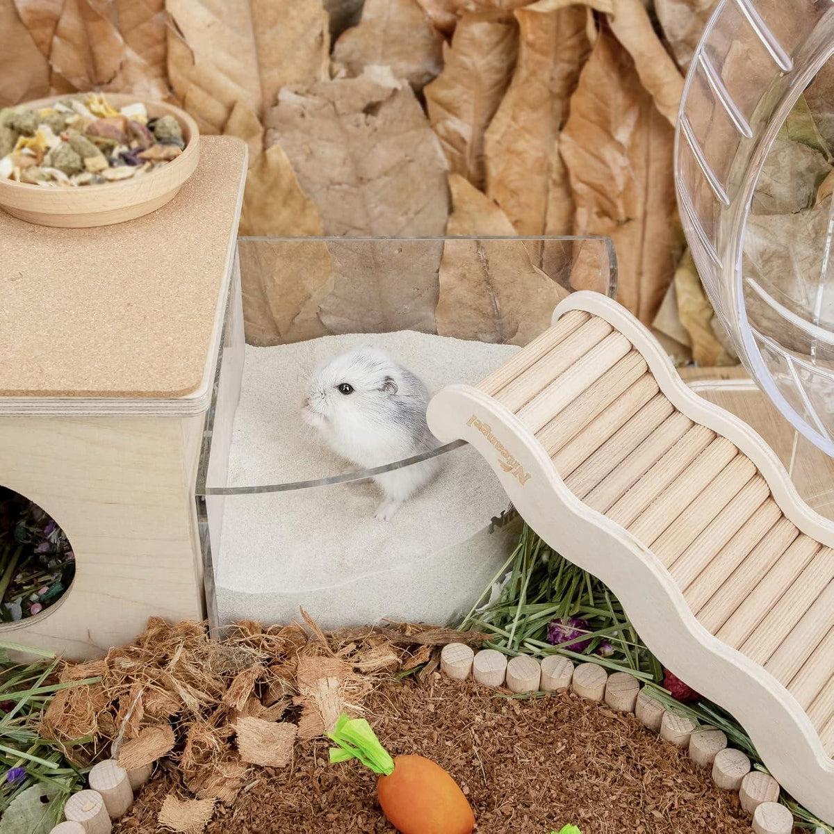 Niteangel Hamstersand für Töpfchen, Hamstersandbad, Rennmäuse, Mäuse, Lemming & Zwerghamster