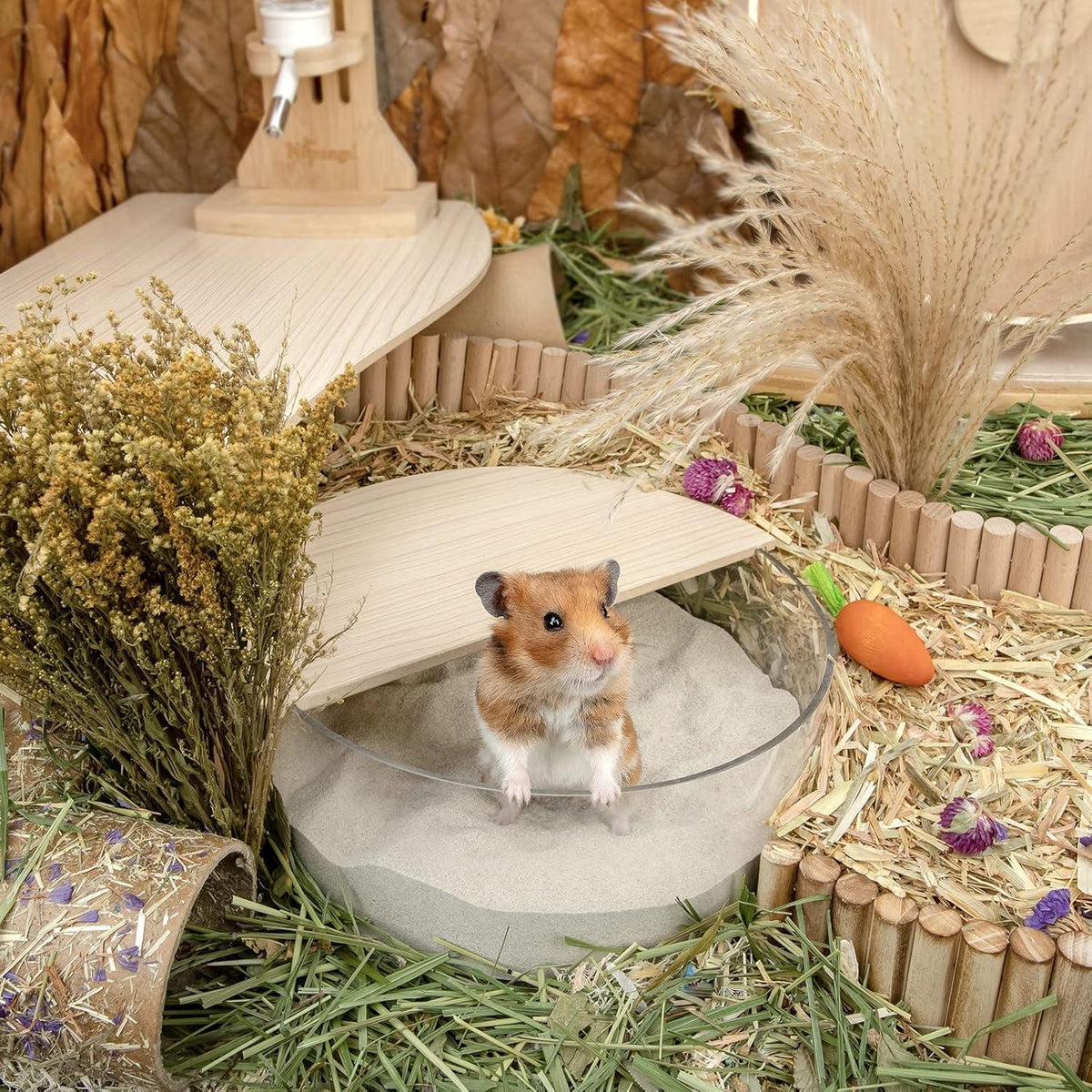Trainingssand Hamstersandbad für Hamster, Rennmäuse 2 x blaues Etikett
