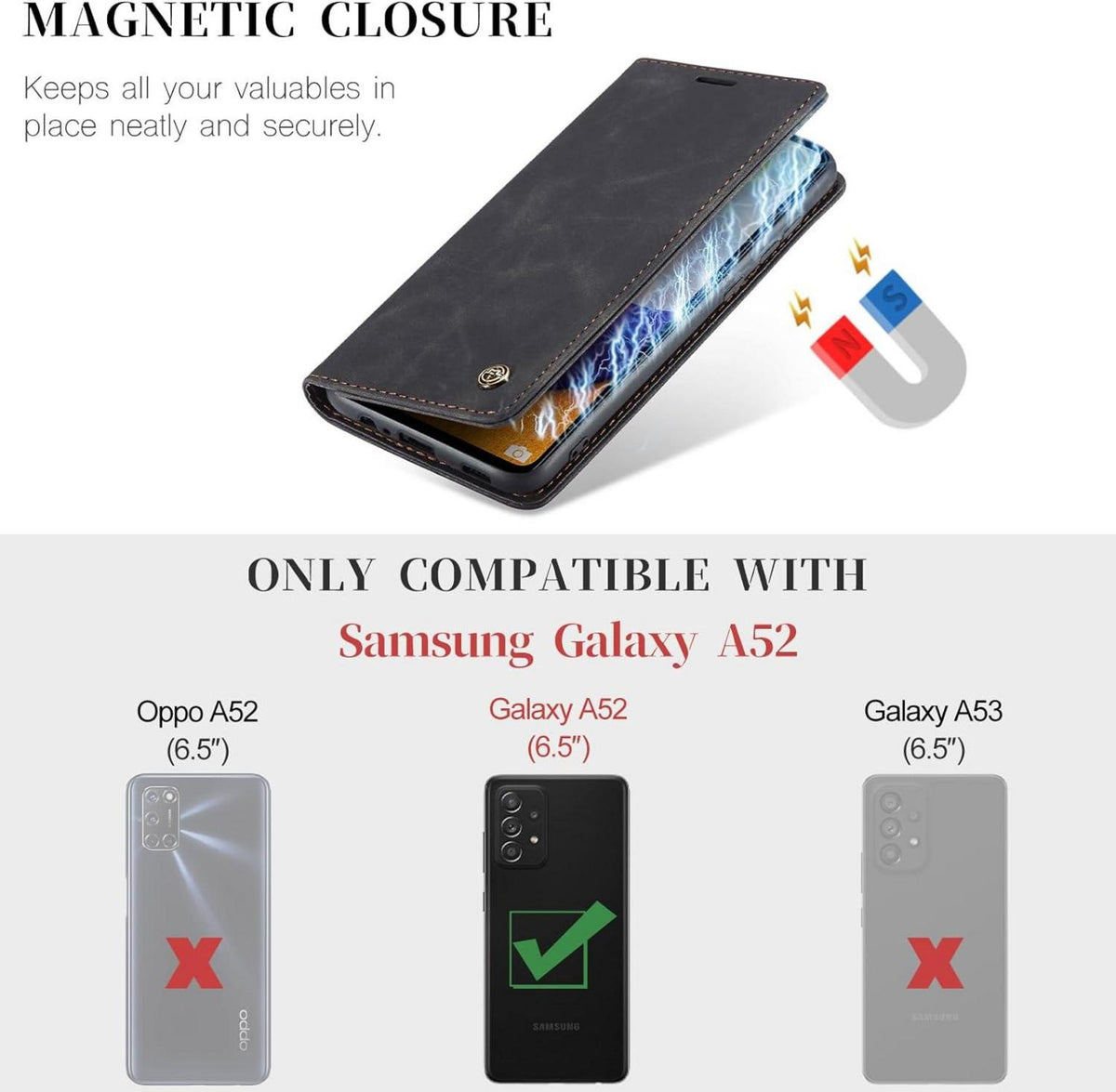 CaseMe Handyhülle Samsung Galaxy A52S 5G/ A52 4G Flip Case