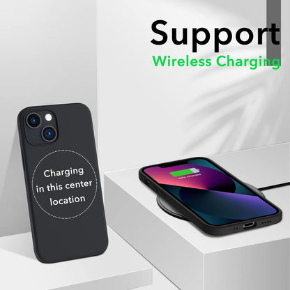 iPhone 13 Mini 5,4 Silikon Hülle Voller Schutz Flüssig Space Grau