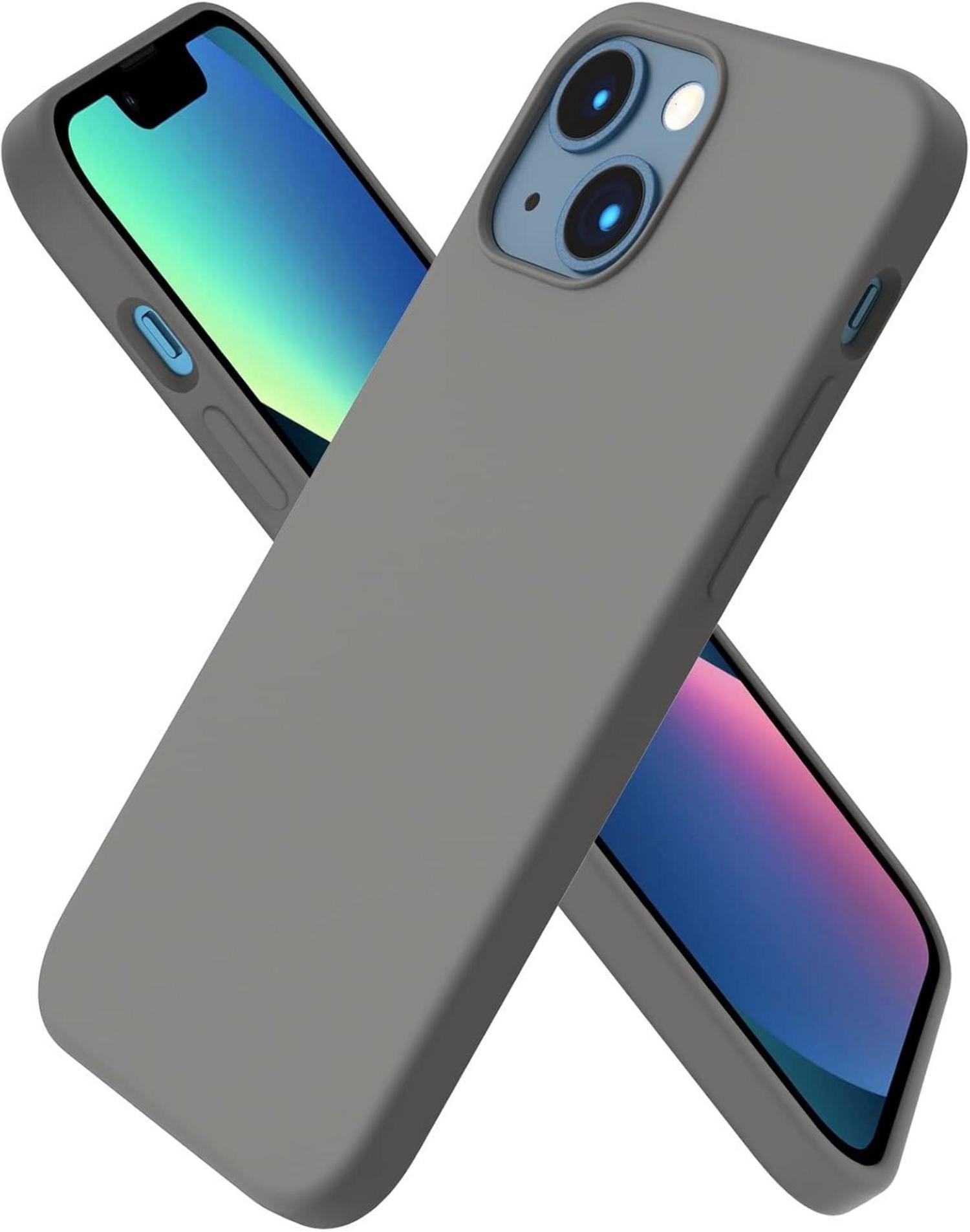 Silikonhülle für iPhone 13 Mini 5,4 Zoll Schutz Grau