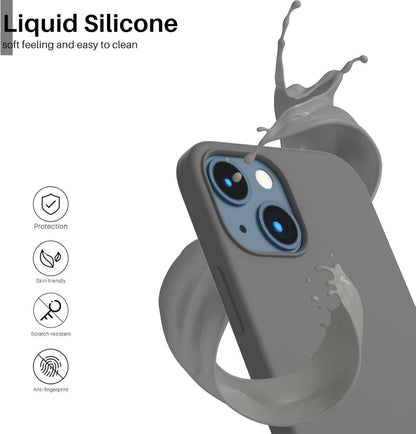 Silikonhülle für iPhone 13 Mini 5,4 Zoll Schutz Grau