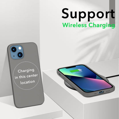 Silikon Hülle für iPhone 13 Mini 5,4 Zoll - Grau Schutz Case