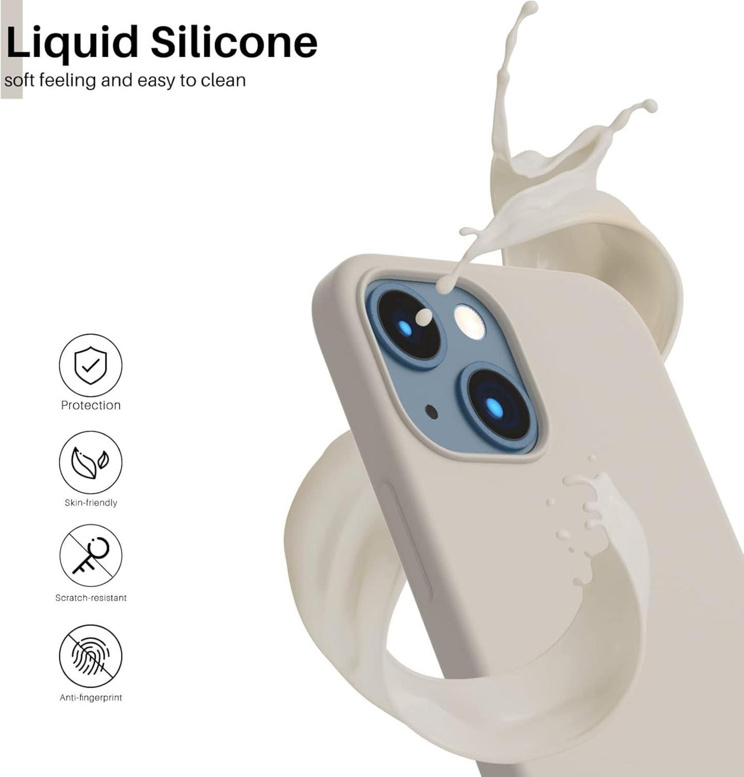 iPhone 13 Mini Silikon Case Ultra Dünn Flüssig Silikon Hülle Schutz