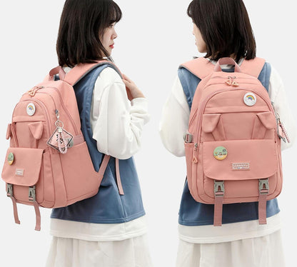Makukke Rucksack Damen Teenager Schulranzen Laptopfach Anti