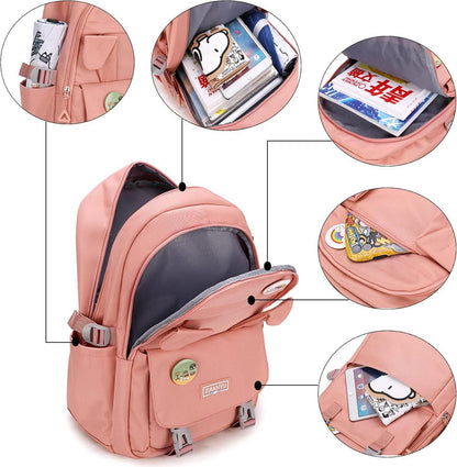 Blauer Schulrucksack Damen Teenager 15,6 Zoll Laptop