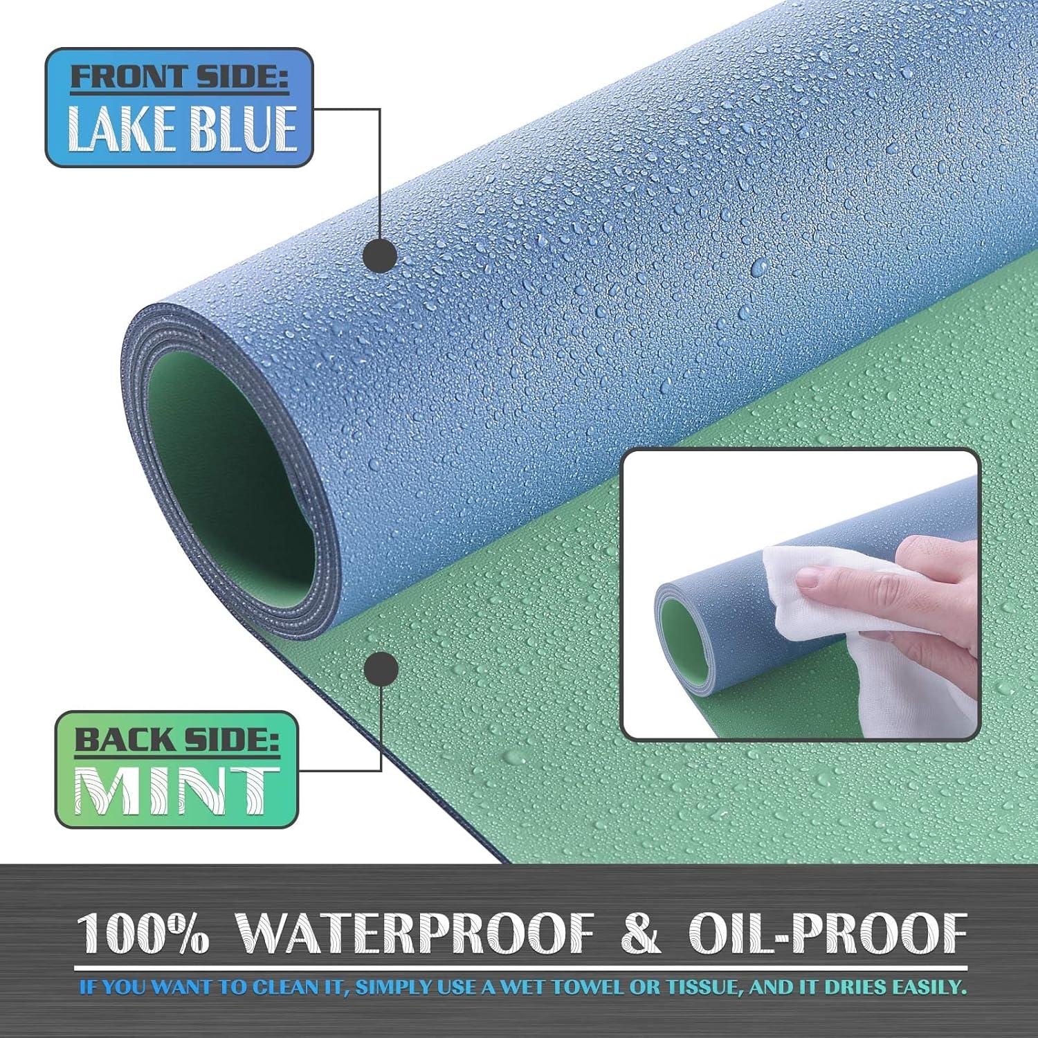 Knodel Schreibtischunterlage wasserfest 35x60cm doppelseitig Seeblau