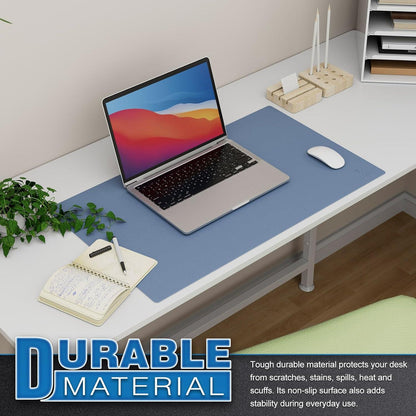 Schreibtischmatte 35x60cm doppelseitig tragbar Büro Haus langlebig Blau