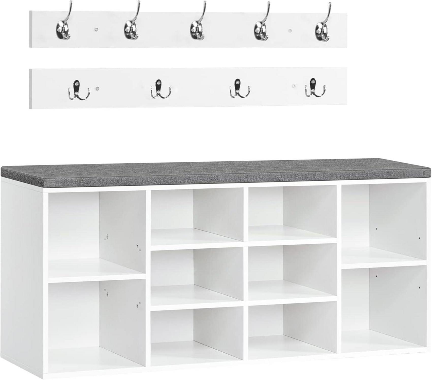 Kompakte Garderobe mit Schuhregal und Sitzbank