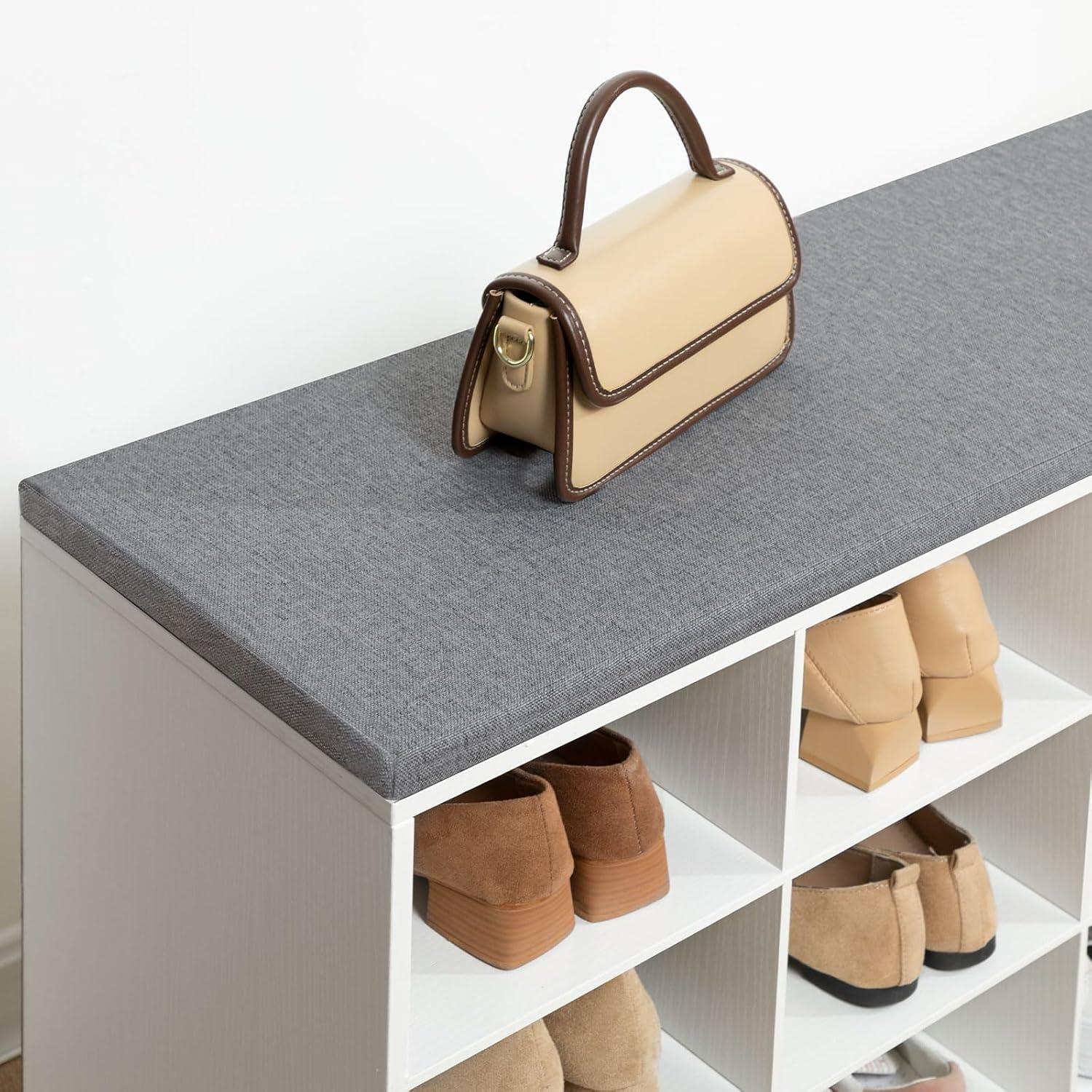 HOOBRO Schuhbank Garderobe Set mit 10 Fächern Sitzbank Haken Schuhschrank