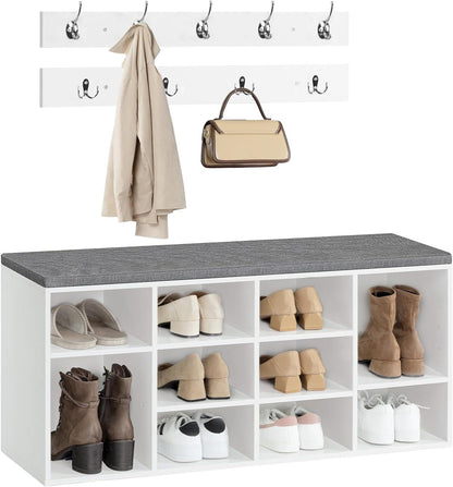 HOOBRO Garderobe Schuhregal Set weiß Eingangsorganisator