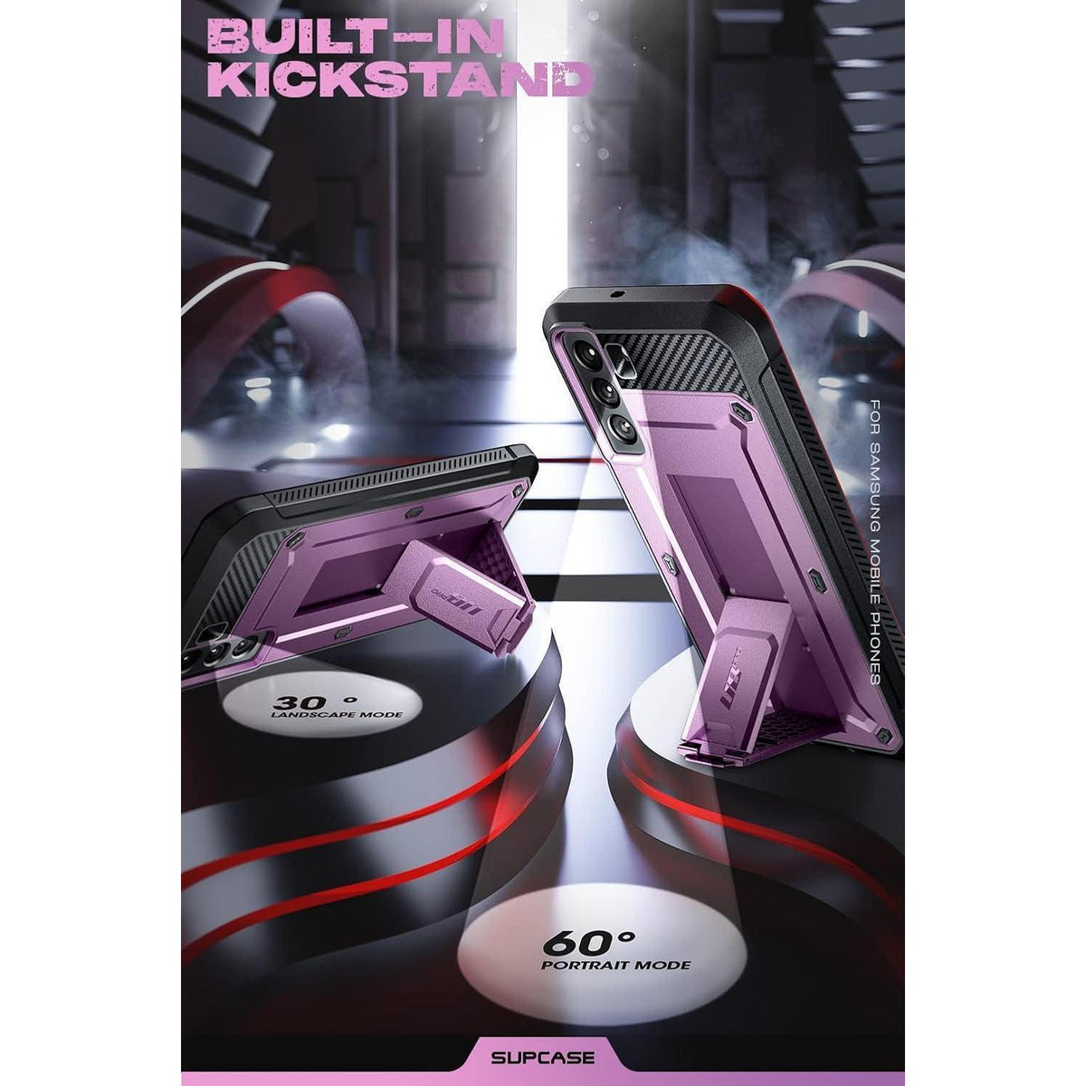 Schutzhülle mit Ständer für Samsung Galaxy S22 5G, Violett