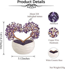 Natürlicher Amethyst Kristallbaum Feng Shui Figur