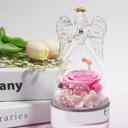 Ewige Rose Engel Figur Geschenk für Frauen Mama Oma