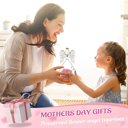 Ewige Rose Engel Figur Geschenk für Frauen Mama Oma