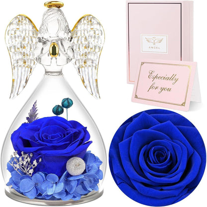 Ewige Rosen Engel Glaskuppel Geschenkbox Muttertagsgeschenk