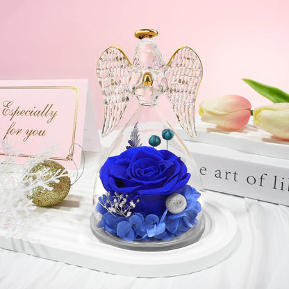 Ewige Rosen Engel Glaskuppel Geschenkbox Muttertagsgeschenk