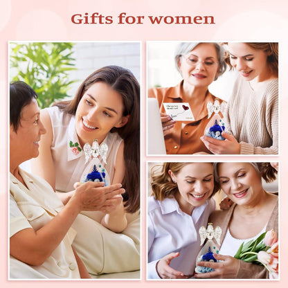 Ewige Rose Engel Figur Glas Dome Blau Muttertagsgeschenke