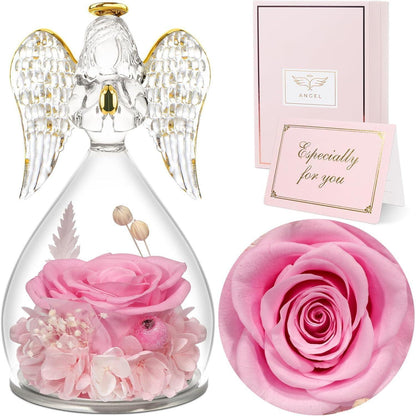 Ewige Rose Engel Glaskuppel Muttertagsgeschenk Frauen Oma