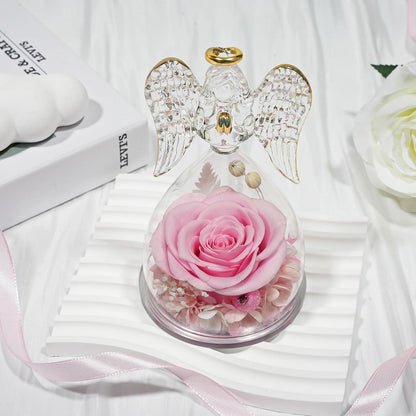 Ewige Rose Engel Glaskuppel Muttertagsgeschenk Frauen Oma