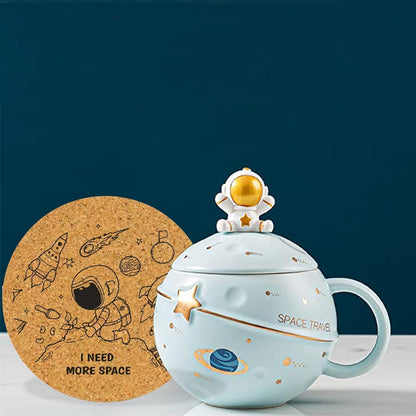Kawaii Astronaut Tasse Planet Keramik Neuheit Becher mit