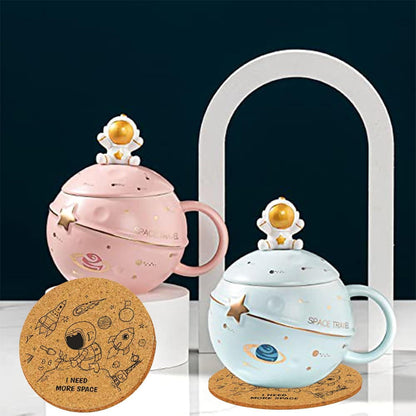 Kawaii Astronaut Tasse Planet Keramik Neuheit Becher mit